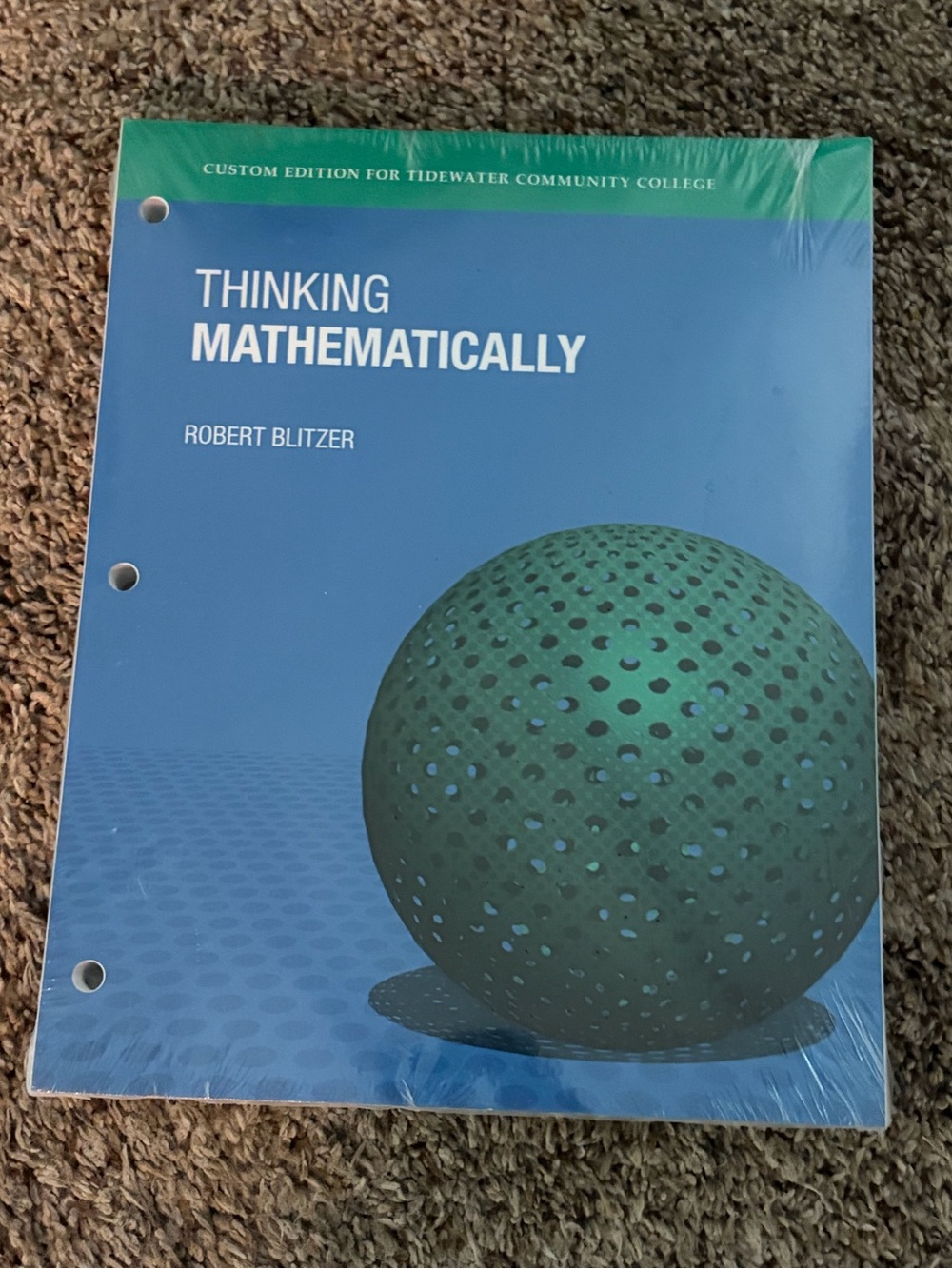 Thinking Mathematically by Robert Blitzer - Blue/Green Cover Custom Edition TCC